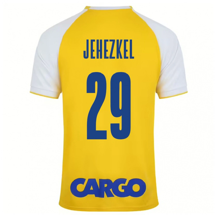 Danxen Herren Sagiv Jehezkel #29 Gelb Weiß Heimtrikot Trikot 2024/25 T-Shirt Schweiz