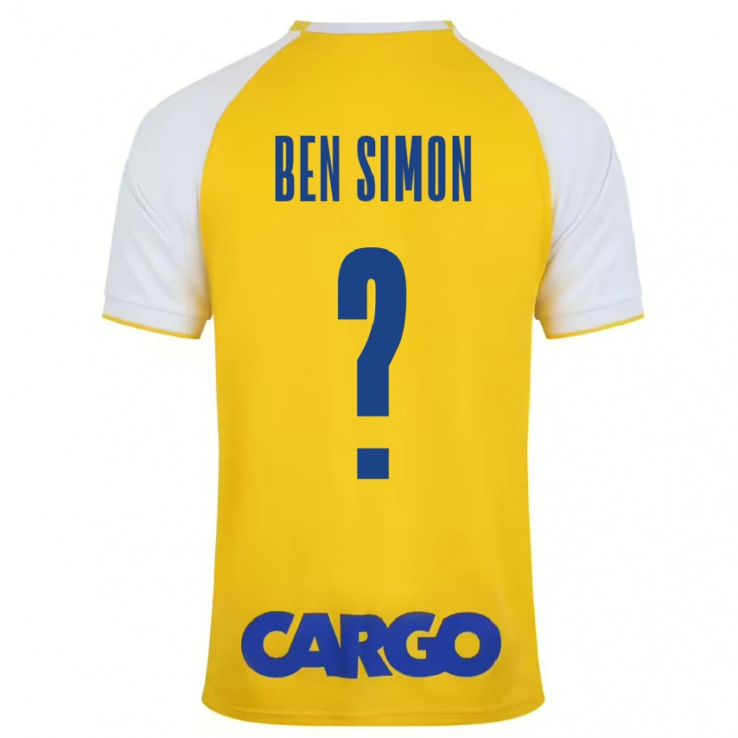 Danxen Herren Ilay Ben Simon #0 Gelb Weiß Heimtrikot Trikot 2024/25 T-Shirt Schweiz