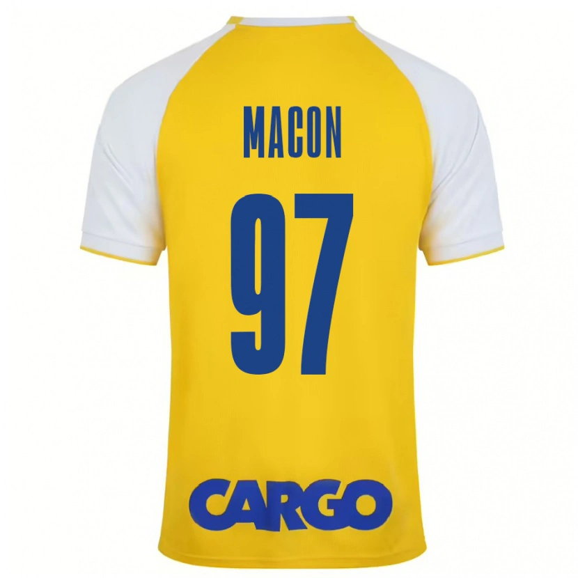 Danxen Herren Yvann Maçon #97 Gelb Weiß Heimtrikot Trikot 2024/25 T-Shirt Schweiz