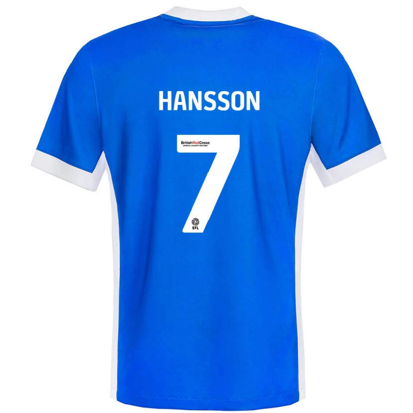 Danxen Herren Emil Hansson #7 Blau Weiß Heimtrikot Trikot 2024/25 T-Shirt Schweiz