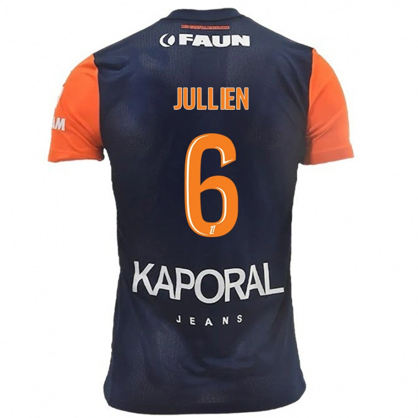 Danxen Herren Christopher Jullien #6 Marineblau Orange Heimtrikot Trikot 2024/25 T-Shirt Schweiz