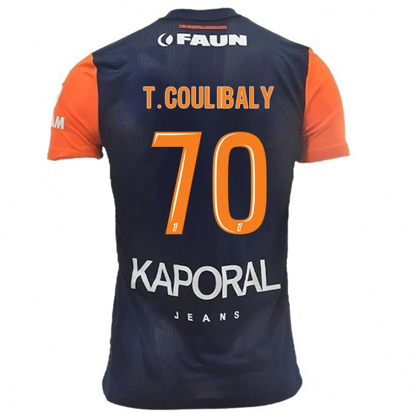 Danxen Herren Tanguy Coulibaly #70 Marineblau Orange Heimtrikot Trikot 2024/25 T-Shirt Schweiz