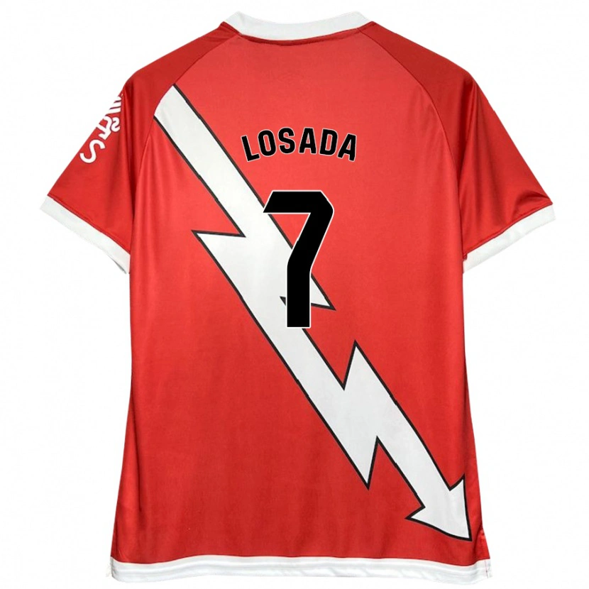 Danxen Herren Juan Losada #7 Weiß Rot Heimtrikot Trikot 2024/25 T-Shirt Schweiz