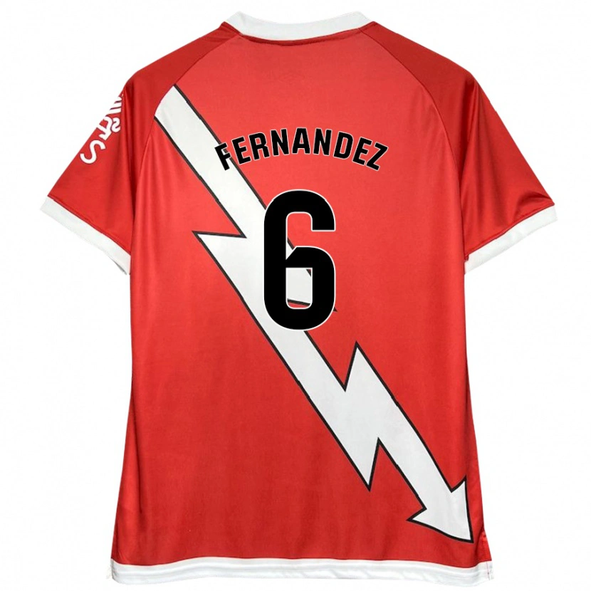 Danxen Herren Paula Fernández #6 Weiß Rot Heimtrikot Trikot 2024/25 T-Shirt Schweiz