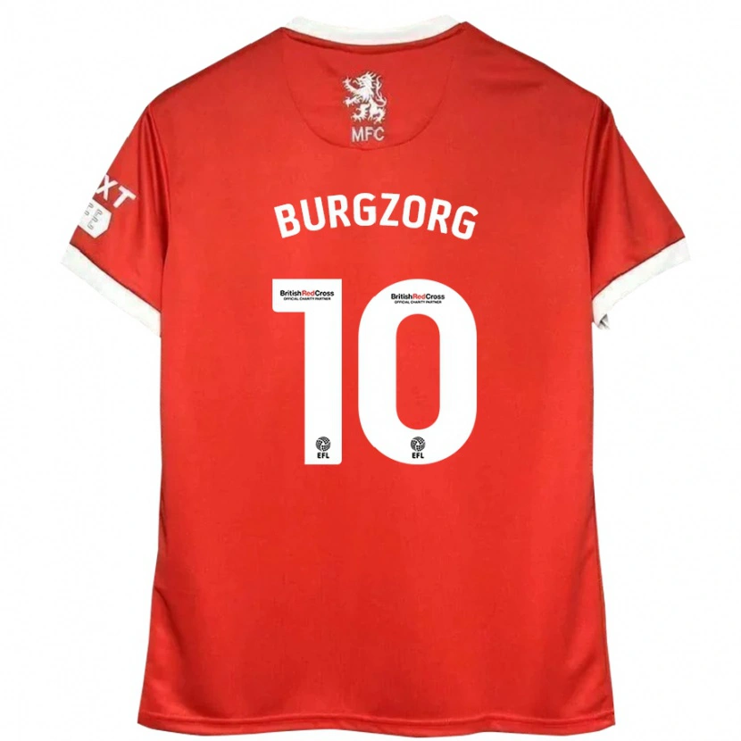 Danxen Herren Delano Burgzorg #10 Rot Weiß Heimtrikot Trikot 2024/25 T-Shirt Schweiz