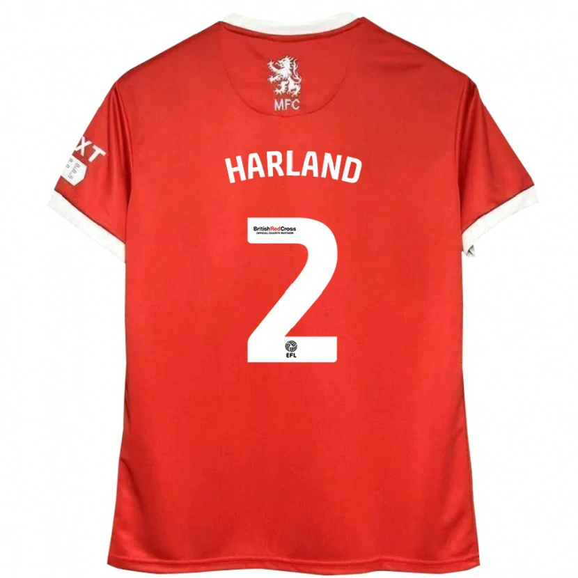 Danxen Herren Jane Harland #2 Rot Weiß Heimtrikot Trikot 2024/25 T-Shirt Schweiz