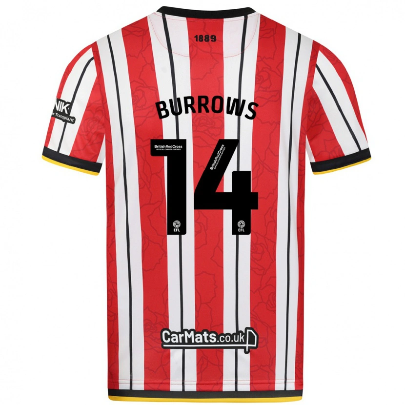 Danxen Herren Harrison Burrows #14 Rot Weiße Streifen Heimtrikot Trikot 2024/25 T-Shirt Schweiz