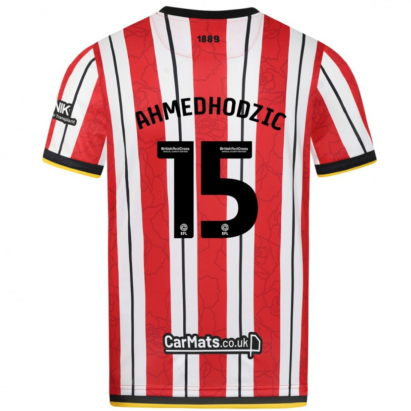 Danxen Herren Anel Ahmedhodzic #15 Rot Weiße Streifen Heimtrikot Trikot 2024/25 T-Shirt Schweiz