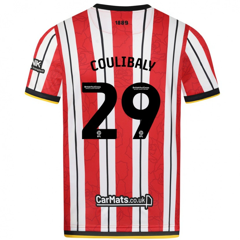 Danxen Herren Ismaila Coulibaly #29 Rot Weiße Streifen Heimtrikot Trikot 2024/25 T-Shirt Schweiz