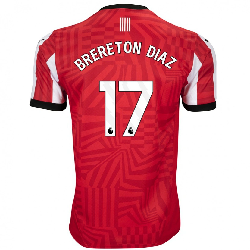 Danxen Herren Ben Brereton Díaz #17 Rot Weiß Heimtrikot Trikot 2024/25 T-Shirt Schweiz