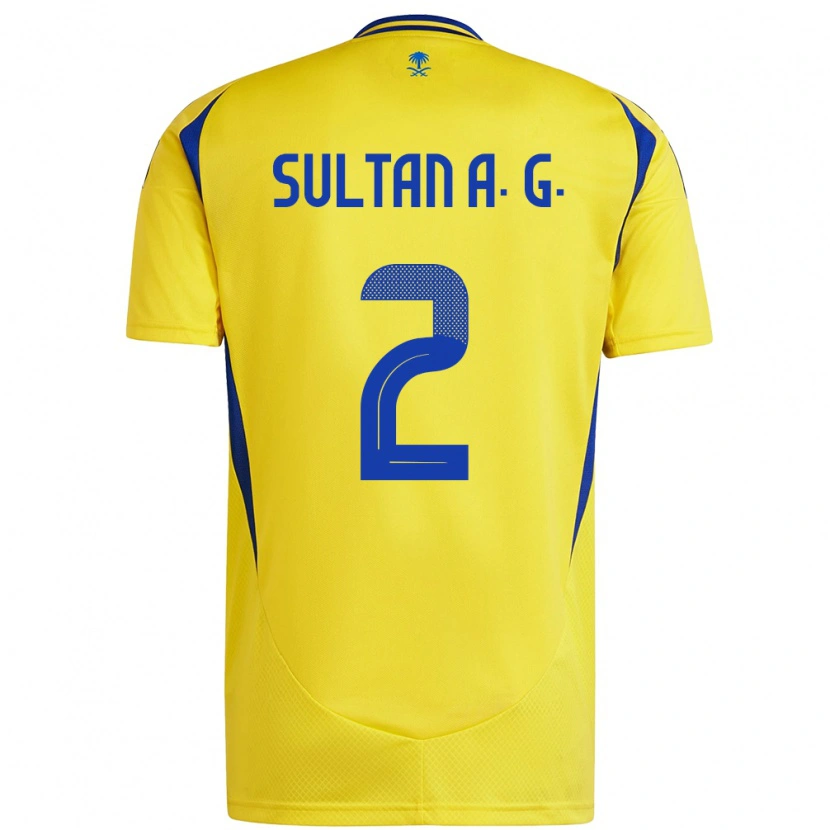 Danxen Herren Sultan Al-Ghannam #2 Gelb Blau Heimtrikot Trikot 2024/25 T-Shirt Schweiz