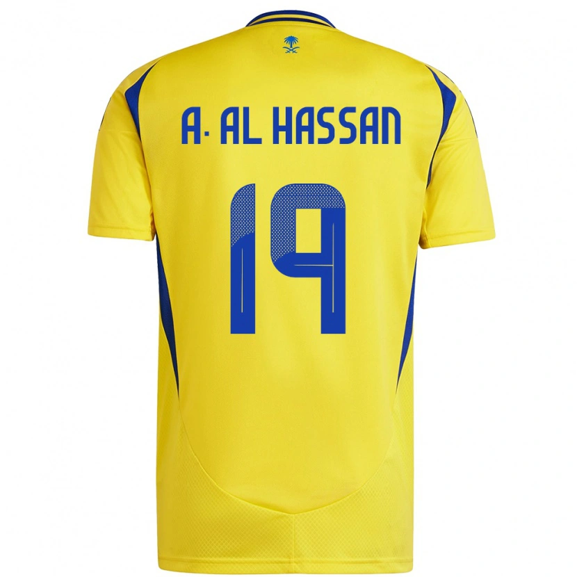 Danxen Herren Ali Al-Hassan #19 Gelb Blau Heimtrikot Trikot 2024/25 T-Shirt Schweiz