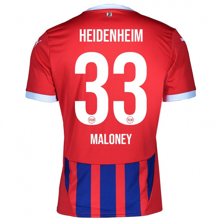 Danxen Herren Lennard Maloney #33 Rot Blau Heimtrikot Trikot 2024/25 T-Shirt Schweiz