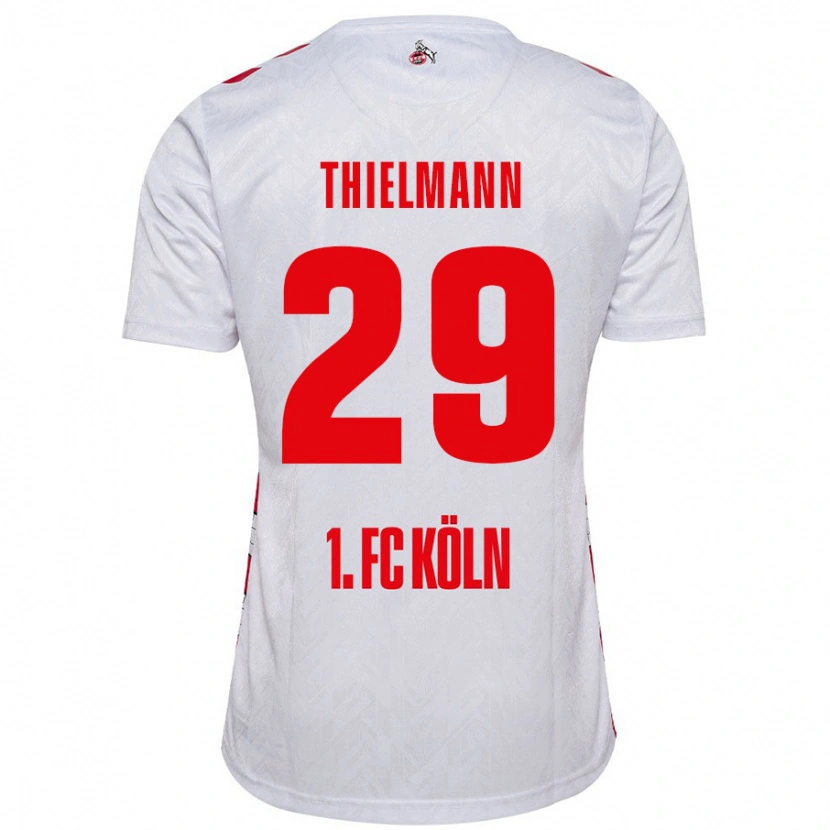 Danxen Herren Jan Thielmann #29 Weiß Rot Heimtrikot Trikot 2024/25 T-Shirt Schweiz