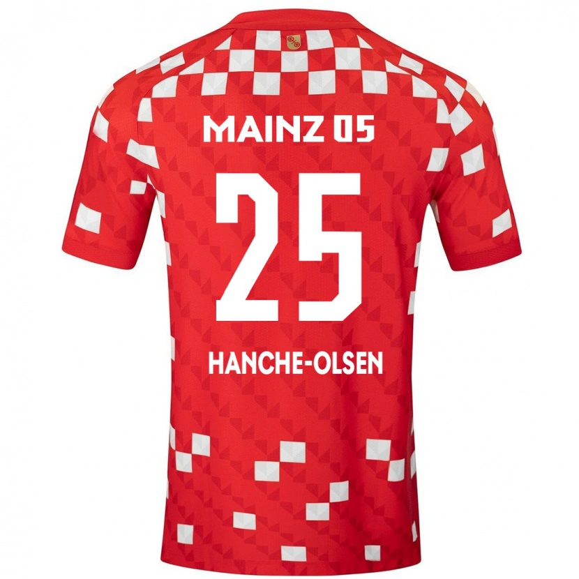 Danxen Herren Andreas Hanche-Olsen #25 Weiß Rot Heimtrikot Trikot 2024/25 T-Shirt Schweiz