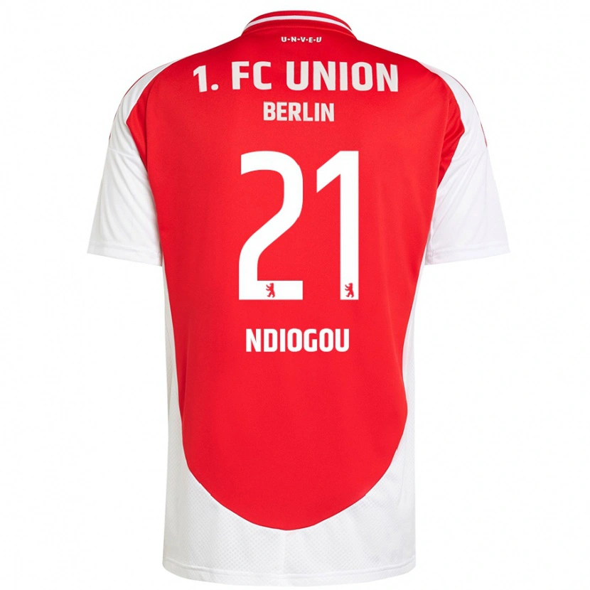 Danxen Herren Pape-Omar Ndiogou #21 Rot Weiß Heimtrikot Trikot 2024/25 T-Shirt Schweiz