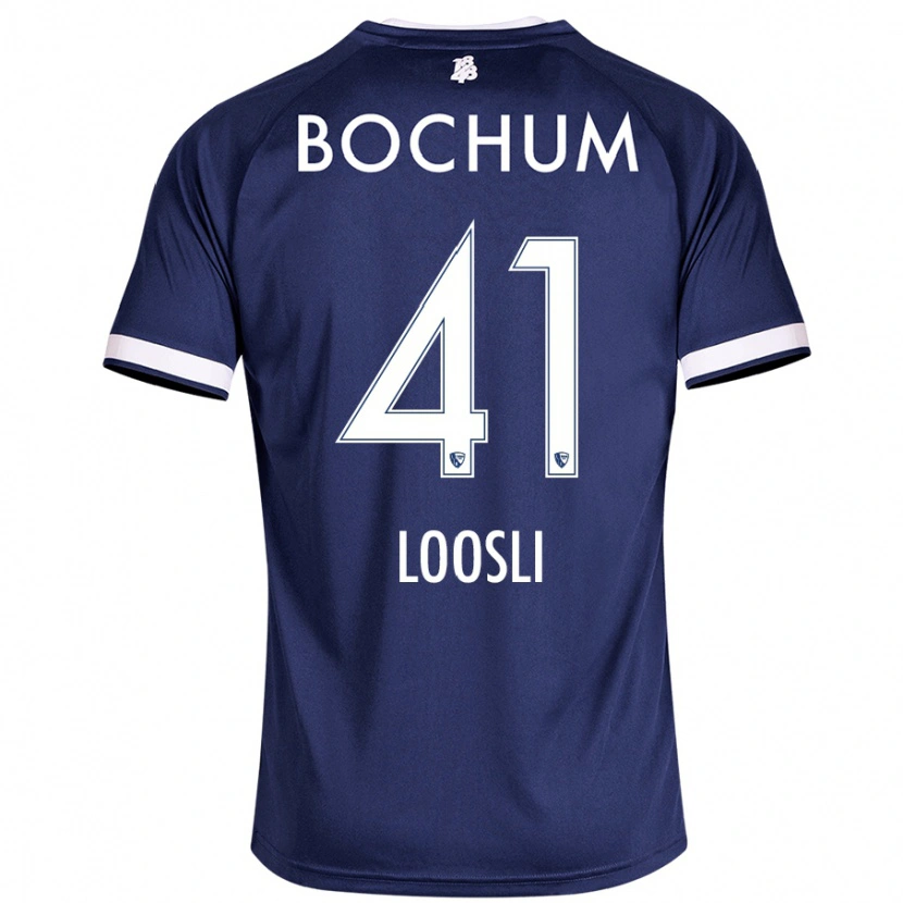 Danxen Herren Noah Loosli #41 Dunkelblau Heimtrikot Trikot 2024/25 T-Shirt Schweiz