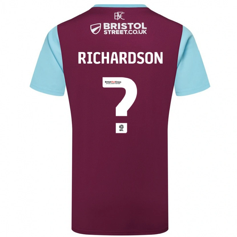 Danxen Herren Lewis Richardson #0 Burgunderrot Himmelblau Heimtrikot Trikot 2024/25 T-Shirt Schweiz