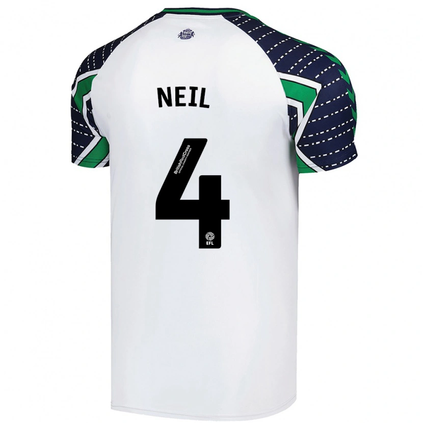 Danxen Herren Dan Neil #4 Weiß Auswärtstrikot Trikot 2024/25 T-Shirt Schweiz