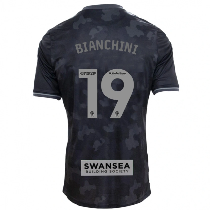 Danxen Herren Florian Bianchini #19 Schwarz Auswärtstrikot Trikot 2024/25 T-Shirt Schweiz