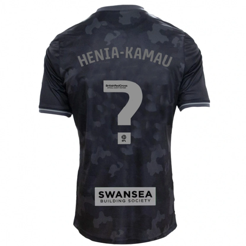 Danxen Herren Sammy Henia-Kamau #0 Schwarz Auswärtstrikot Trikot 2024/25 T-Shirt Schweiz