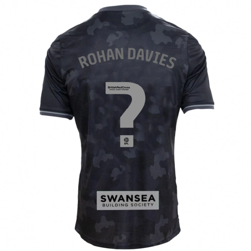 Danxen Herren Rohan Davies #0 Schwarz Auswärtstrikot Trikot 2024/25 T-Shirt Schweiz