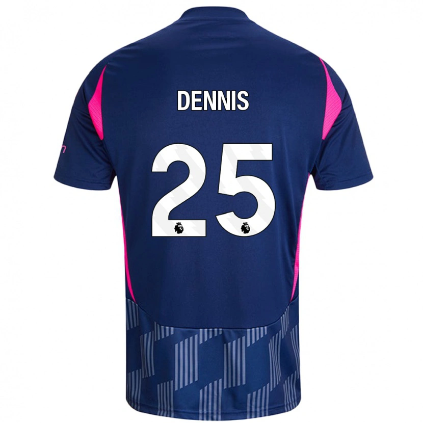 Danxen Herren Emmanuel Dennis #25 Königsblau Rosa Auswärtstrikot Trikot 2024/25 T-Shirt Schweiz