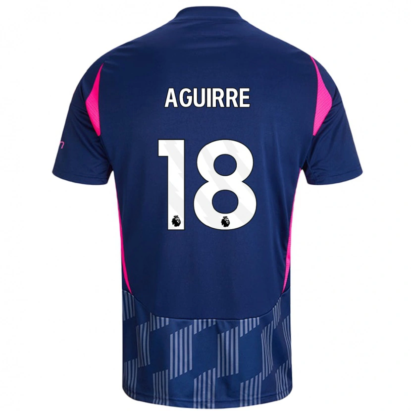 Danxen Herren Aja Aguirre #18 Königsblau Rosa Auswärtstrikot Trikot 2024/25 T-Shirt Schweiz