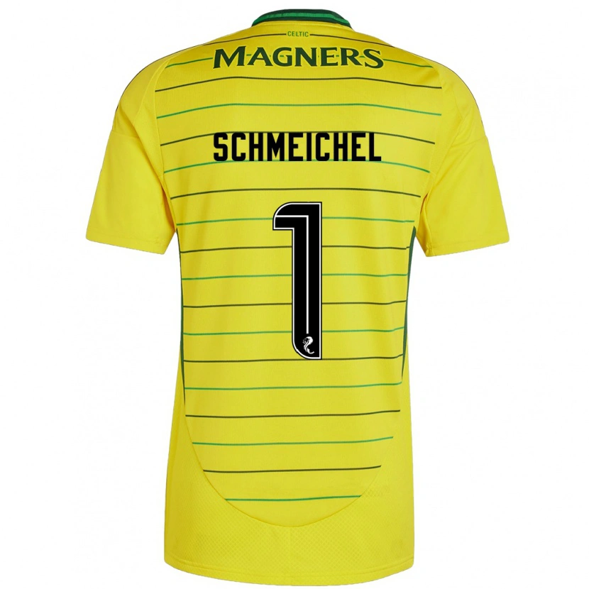 Danxen Herren Kasper Schmeichel #1 Gelb Auswärtstrikot Trikot 2024/25 T-Shirt Schweiz