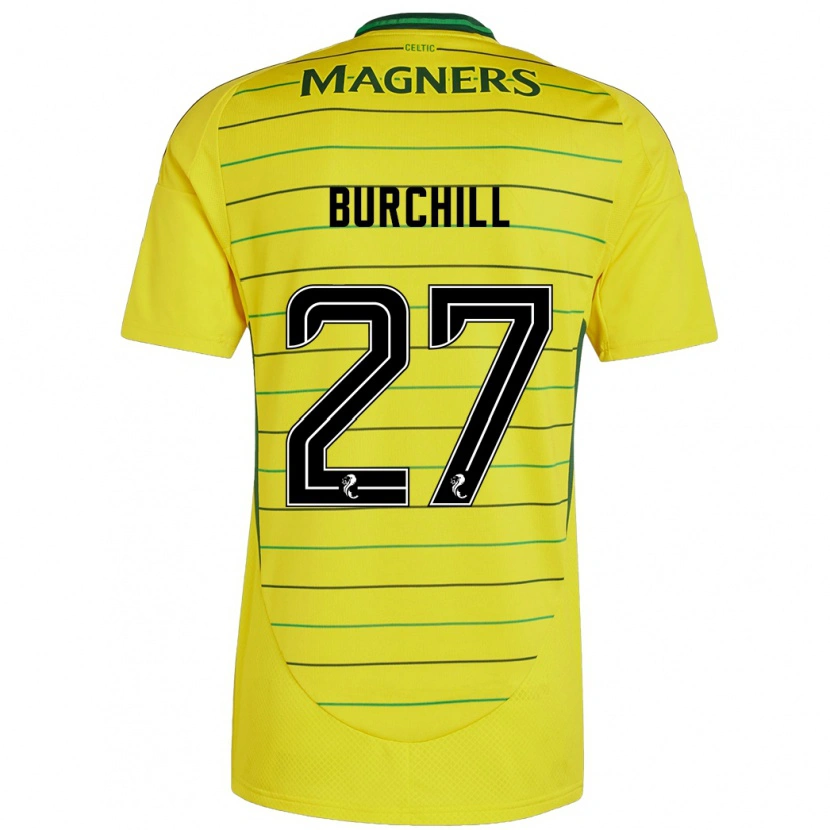 Danxen Herren Tiree Burchill #27 Gelb Auswärtstrikot Trikot 2024/25 T-Shirt Schweiz