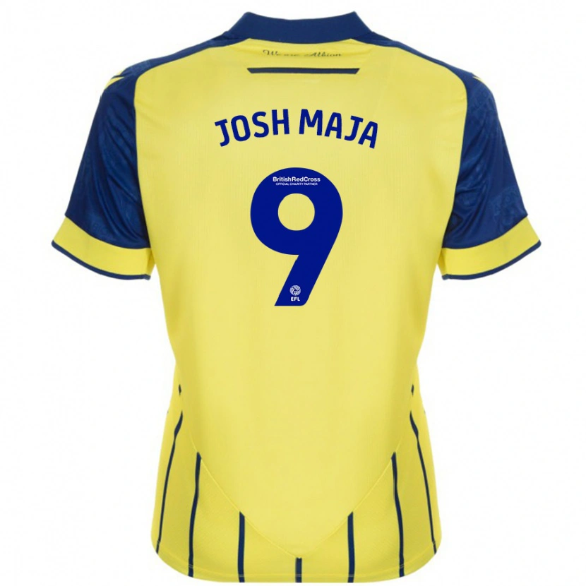 Danxen Herren Josh Maja #9 Gelb Blau Auswärtstrikot Trikot 2024/25 T-Shirt Schweiz