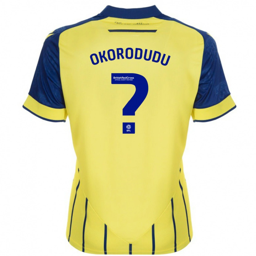 Danxen Herren Adam Okorodudu #0 Gelb Blau Auswärtstrikot Trikot 2024/25 T-Shirt Schweiz