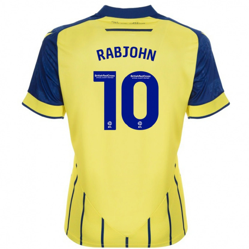 Danxen Herren Olivia Rabjohn #10 Gelb Blau Auswärtstrikot Trikot 2024/25 T-Shirt Schweiz
