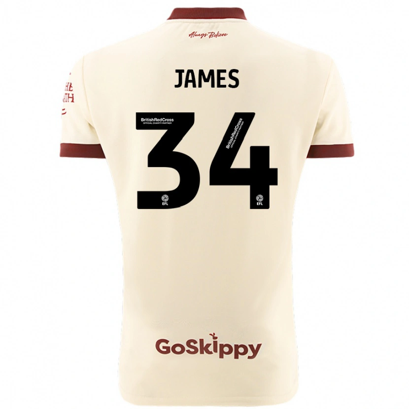 Danxen Herren Joseph James #34 Cremeweiß Auswärtstrikot Trikot 2024/25 T-Shirt Schweiz