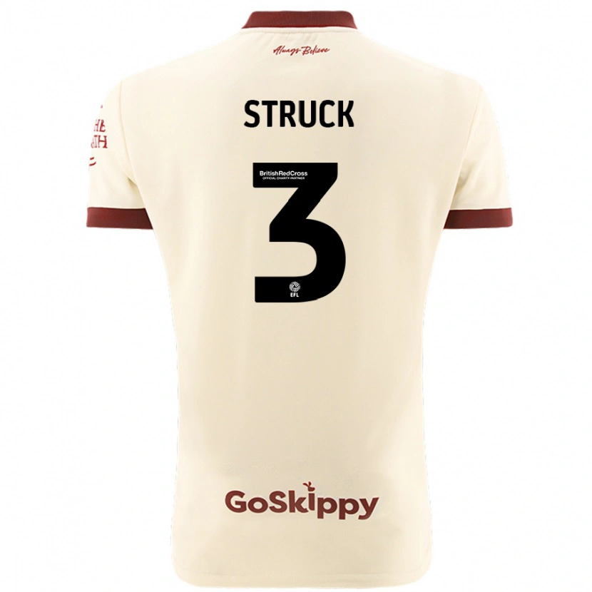 Danxen Herren Sille Struck #3 Cremeweiß Auswärtstrikot Trikot 2024/25 T-Shirt Schweiz