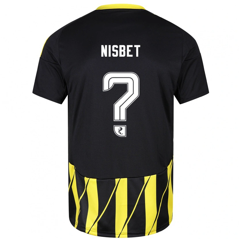 Danxen Herren Kevin Nisbet #0 Schwarz Gelb Auswärtstrikot Trikot 2024/25 T-Shirt Schweiz