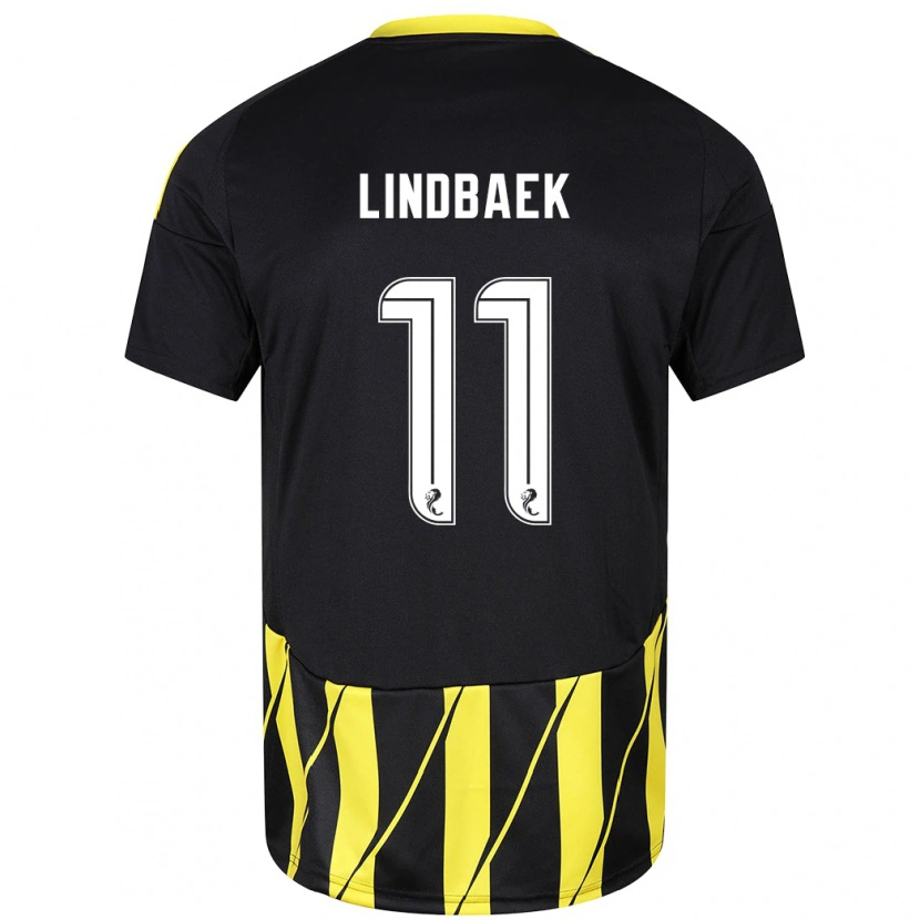 Danxen Herren Adele Lindbaek #11 Schwarz Gelb Auswärtstrikot Trikot 2024/25 T-Shirt Schweiz