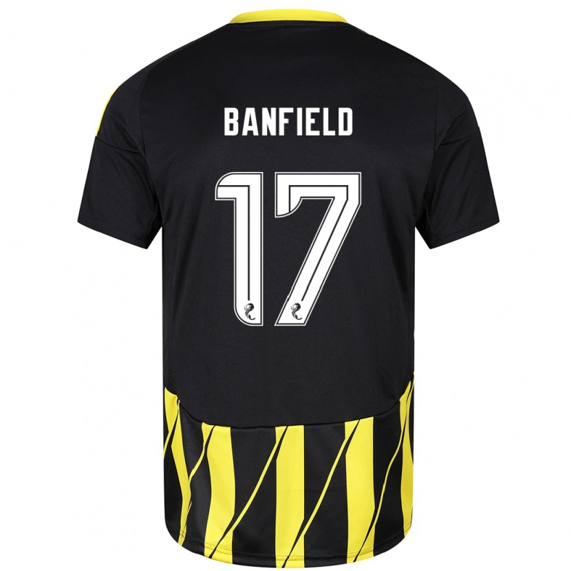 Danxen Herren Keeley Banfield #17 Schwarz Gelb Auswärtstrikot Trikot 2024/25 T-Shirt Schweiz