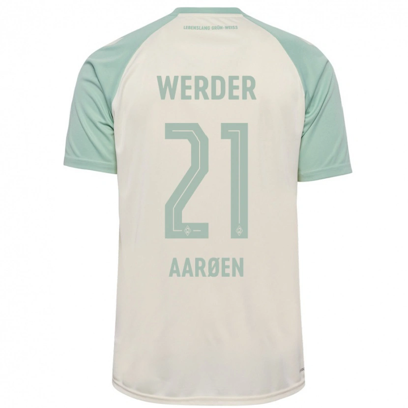 Danxen Herren Isak Hansen-Aarøen #21 Cremeweiß Hellgrün Auswärtstrikot Trikot 2024/25 T-Shirt Schweiz