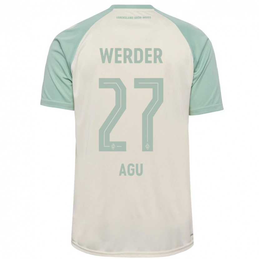 Danxen Herren Felix Agu #27 Cremeweiß Hellgrün Auswärtstrikot Trikot 2024/25 T-Shirt Schweiz