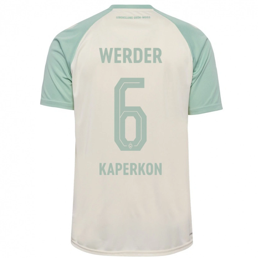 Danxen Herren Tom Kaperkon #6 Cremeweiß Hellgrün Auswärtstrikot Trikot 2024/25 T-Shirt Schweiz