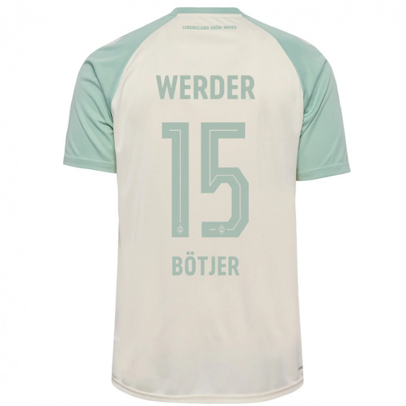 Danxen Herren Linus Bötjer #15 Cremeweiß Hellgrün Auswärtstrikot Trikot 2024/25 T-Shirt Schweiz