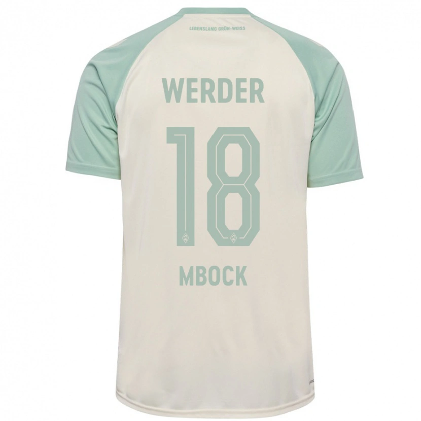 Danxen Herren Princewill Mbock #18 Cremeweiß Hellgrün Auswärtstrikot Trikot 2024/25 T-Shirt Schweiz