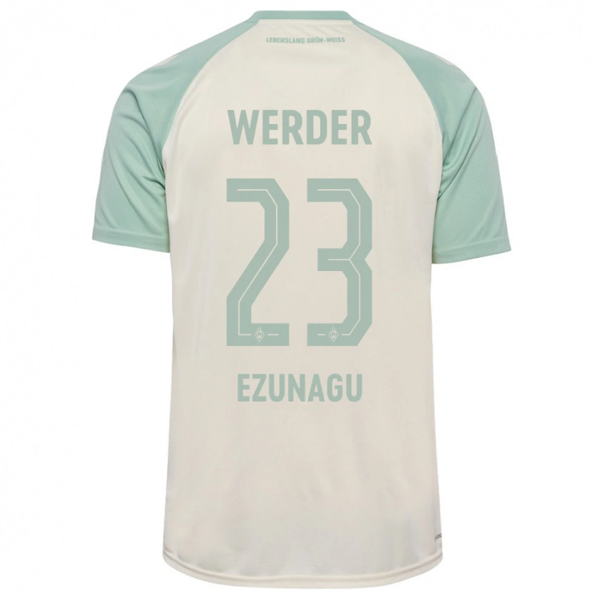 Danxen Herren Ike Ezunagu #23 Cremeweiß Hellgrün Auswärtstrikot Trikot 2024/25 T-Shirt Schweiz