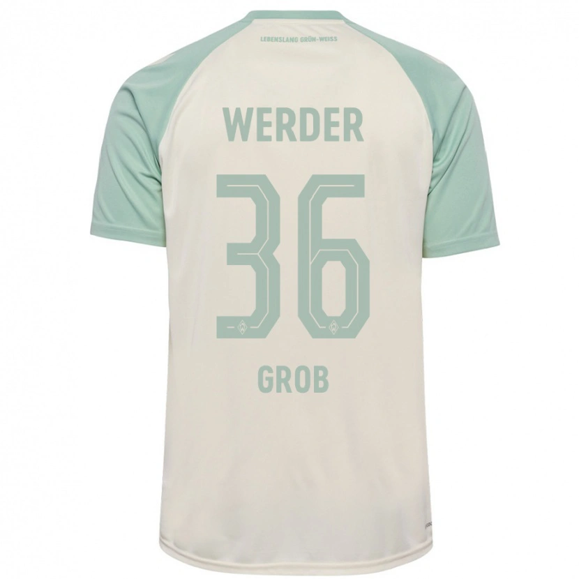 Danxen Herren Christian Groß #36 Cremeweiß Hellgrün Auswärtstrikot Trikot 2024/25 T-Shirt Schweiz