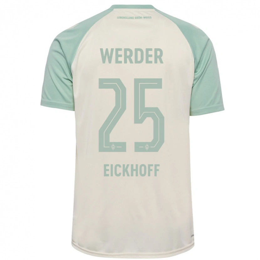 Danxen Herren Mika Eickhoff #25 Cremeweiß Hellgrün Auswärtstrikot Trikot 2024/25 T-Shirt Schweiz
