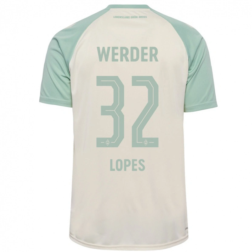 Danxen Herren Eugenio Lopes #32 Cremeweiß Hellgrün Auswärtstrikot Trikot 2024/25 T-Shirt Schweiz