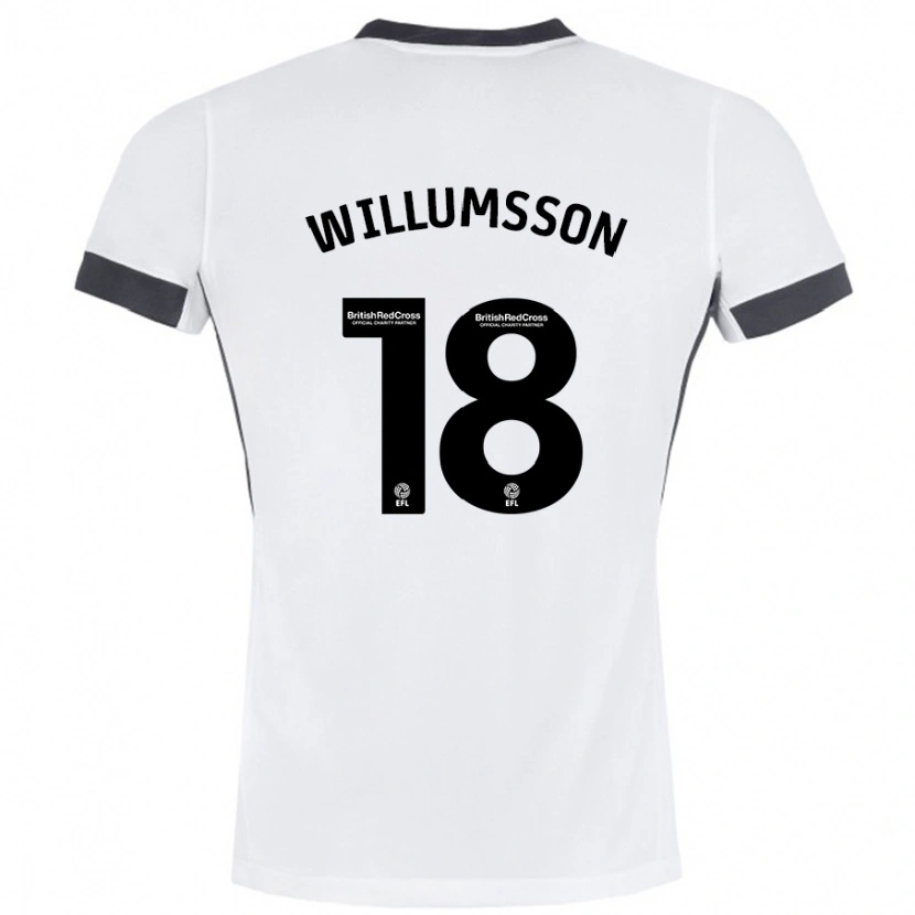 Danxen Herren Willum Thór Willumsson #18 Weiß Schwarz Auswärtstrikot Trikot 2024/25 T-Shirt Schweiz