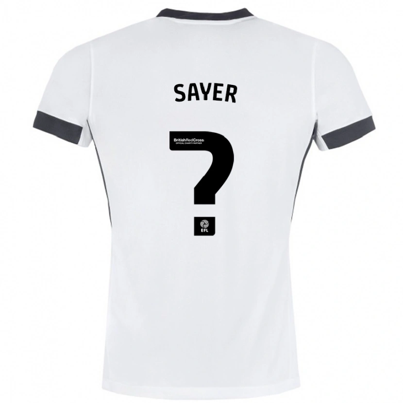 Danxen Herren Olly Sayer #0 Weiß Schwarz Auswärtstrikot Trikot 2024/25 T-Shirt Schweiz