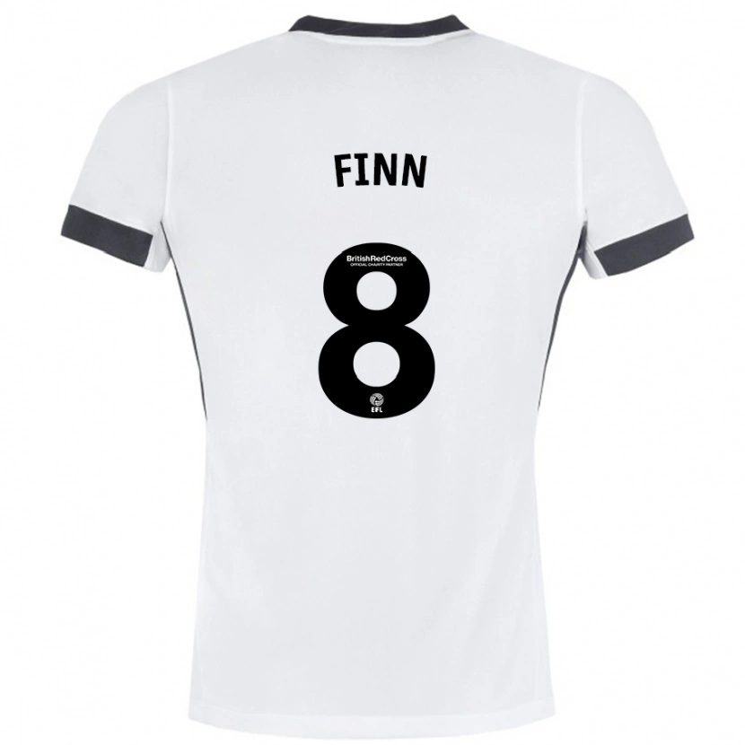Danxen Herren Jamie Finn #8 Weiß Schwarz Auswärtstrikot Trikot 2024/25 T-Shirt Schweiz